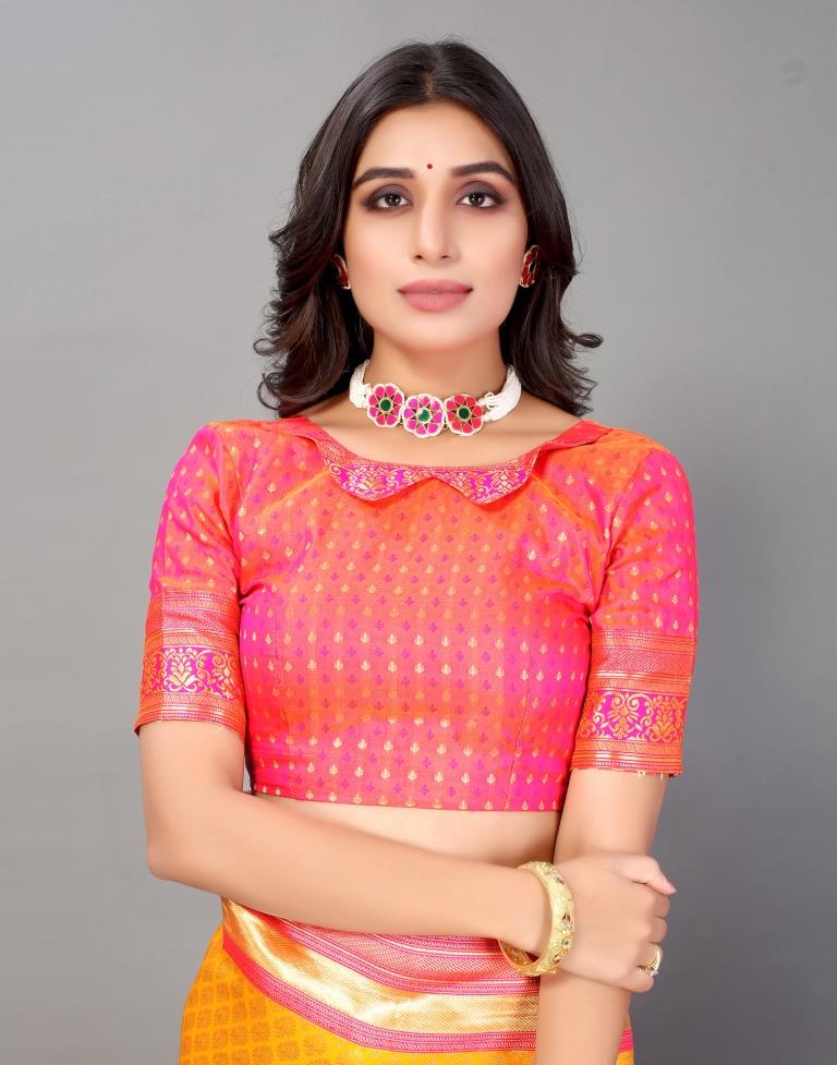 Turmeric Yellow Silk Saree