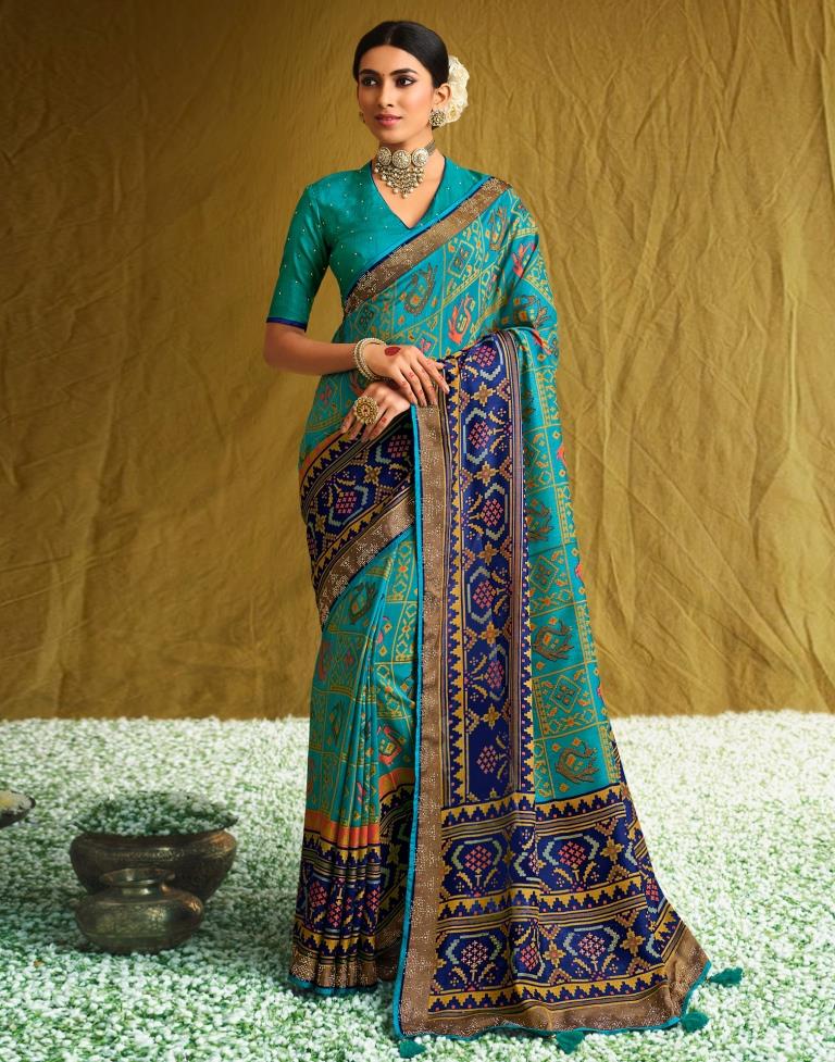 Rama Green Silk Saree