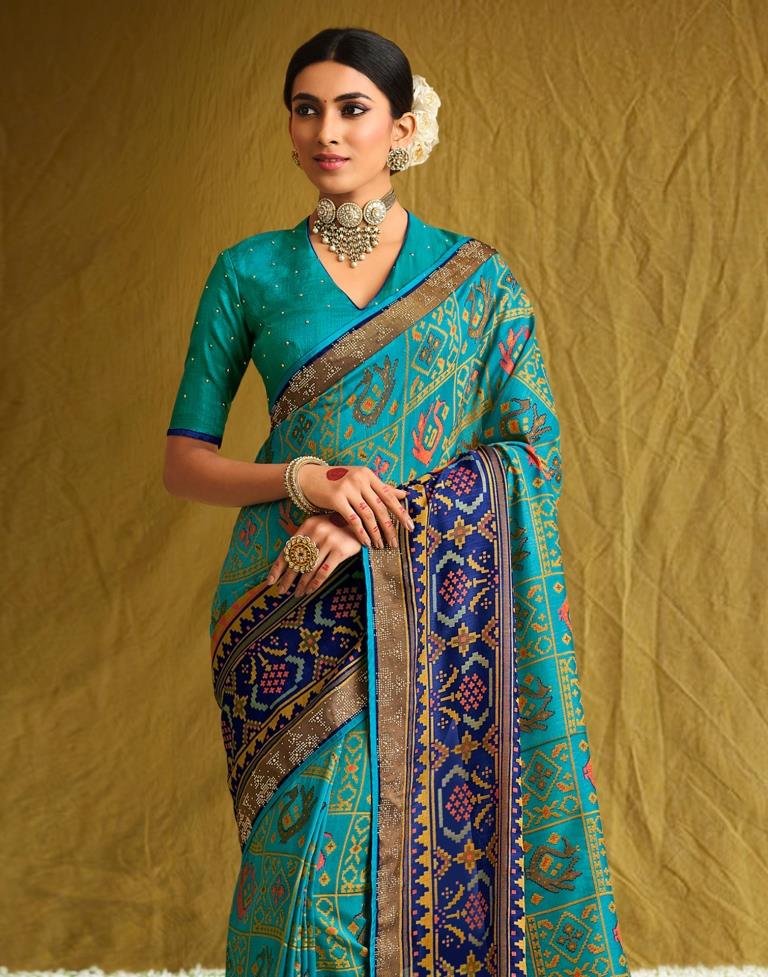 Rama Green Silk Saree