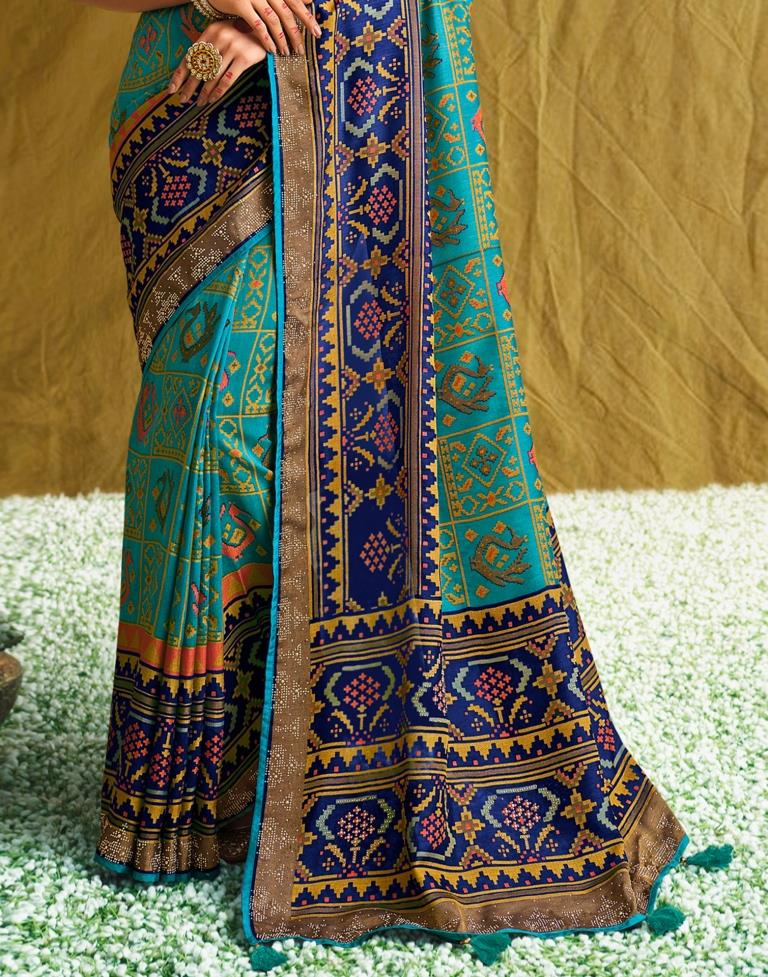 Rama Green Silk Saree