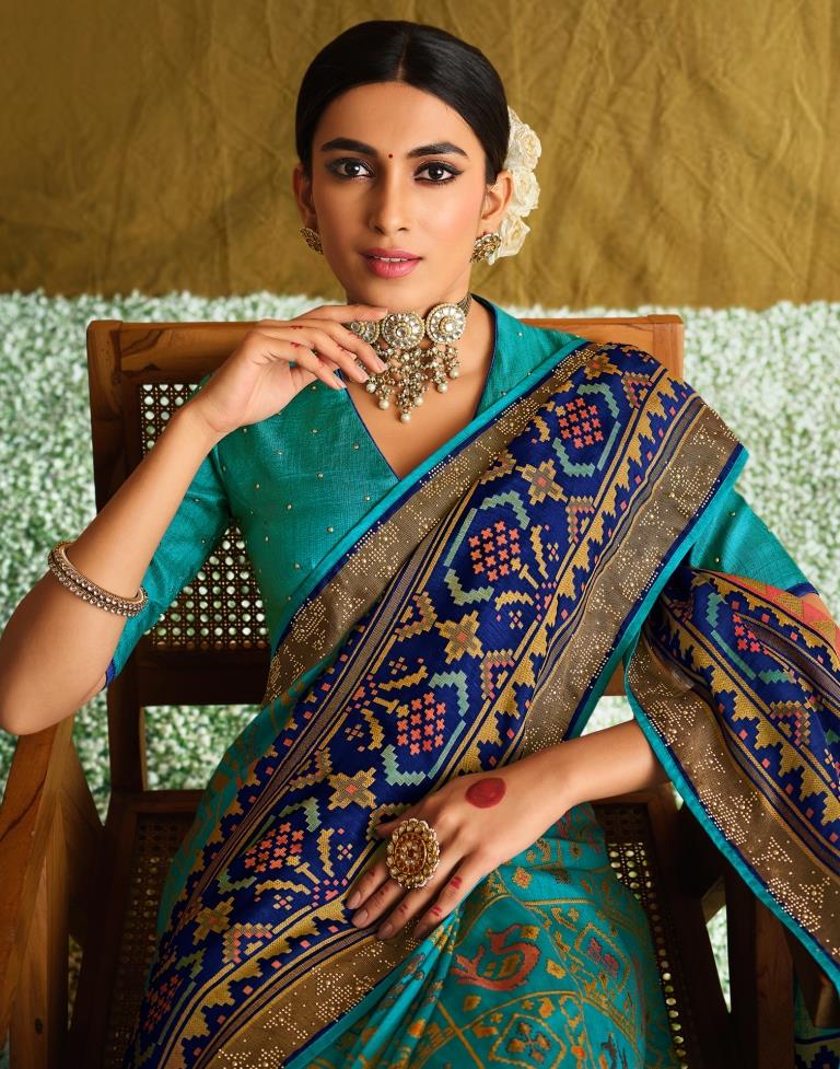 Rama Green Silk Saree