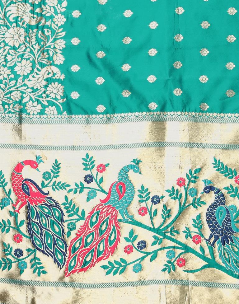 Rama Green Silk Saree