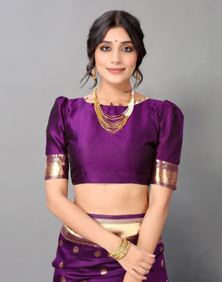 Purple Silk Saree