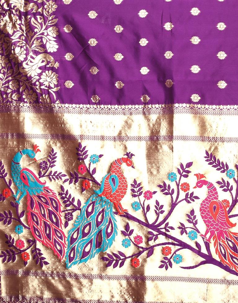 Purple Silk Saree