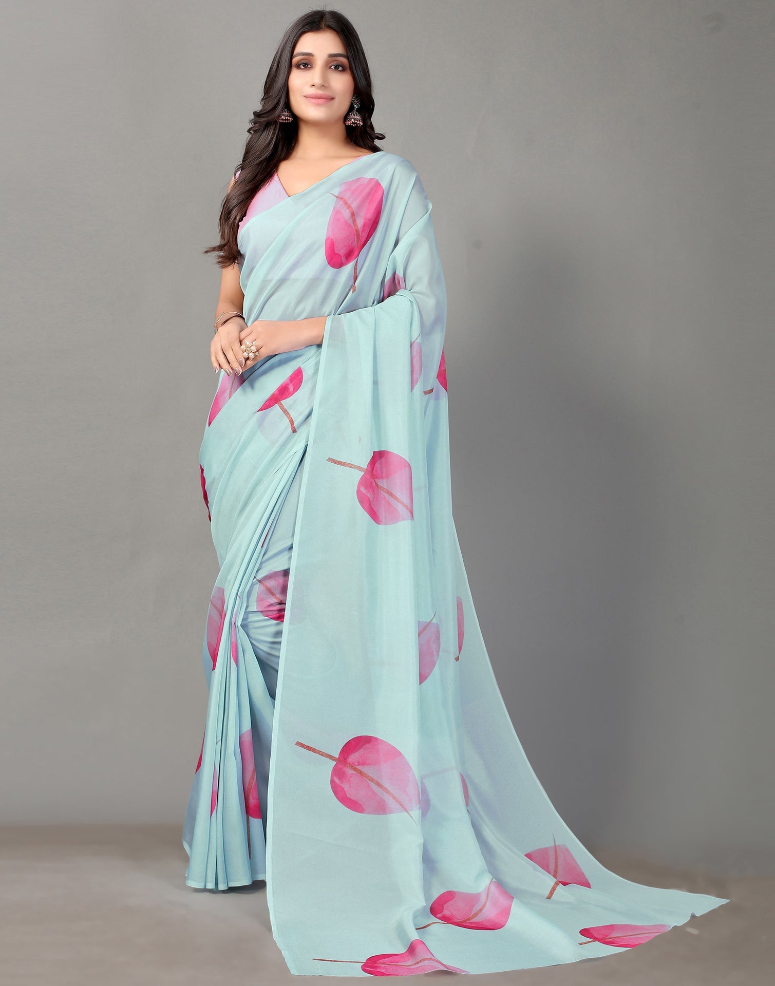 Light Blue Silk Saree