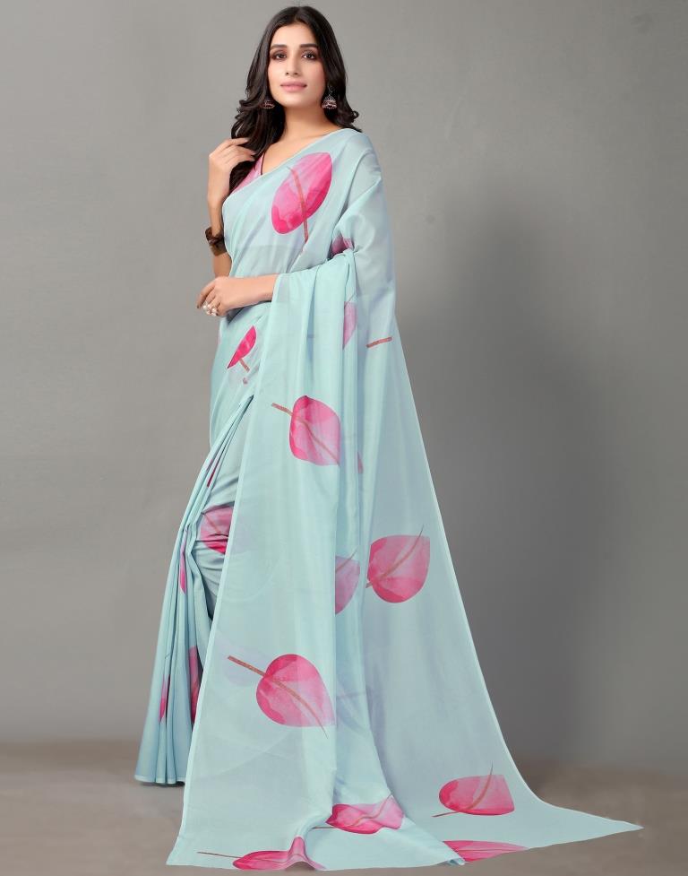Light Blue Silk Saree
