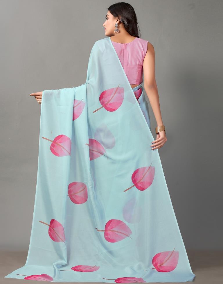 Light Blue Silk Saree