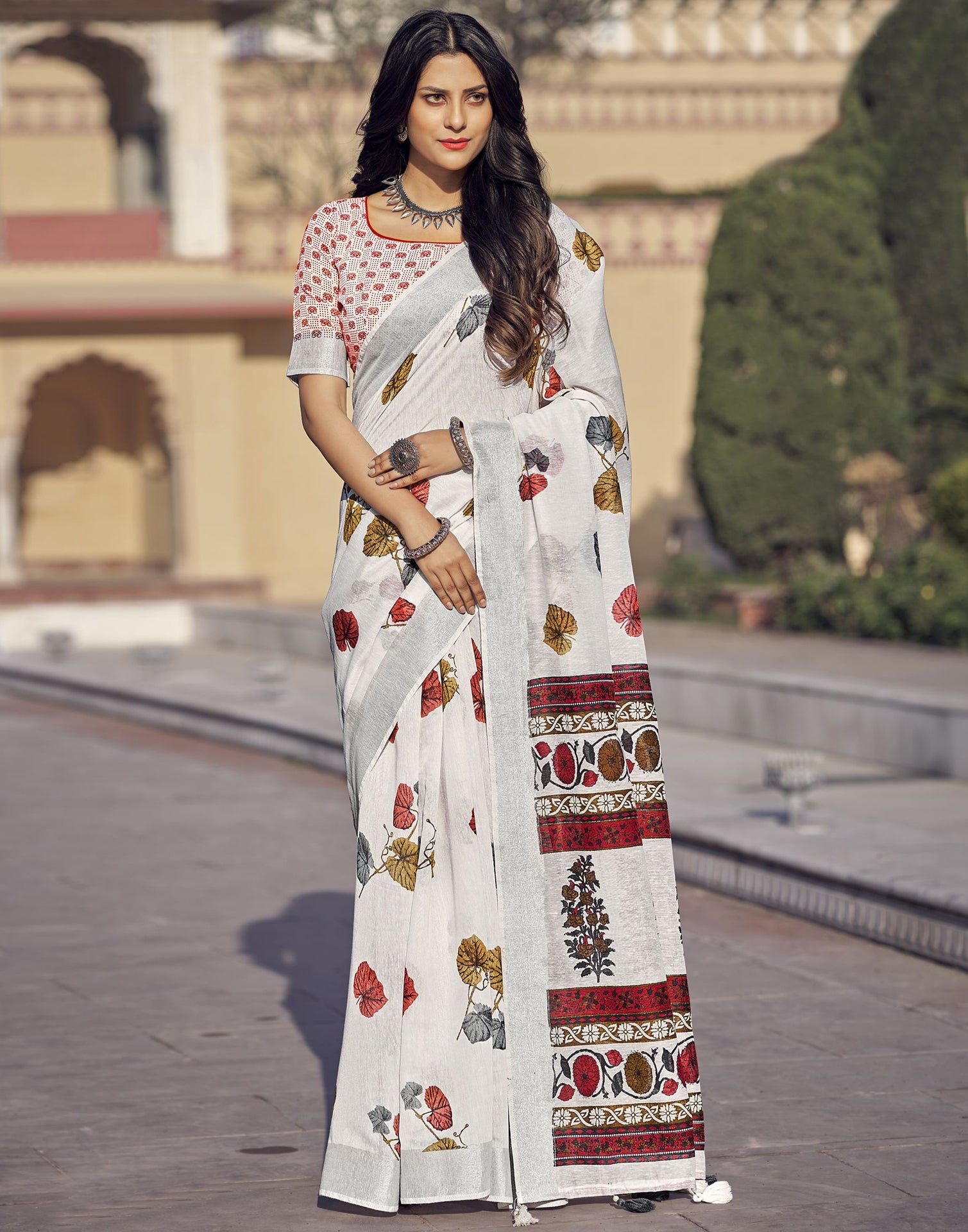 White Cotton Saree