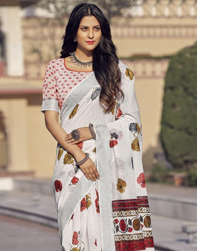 White Cotton Saree