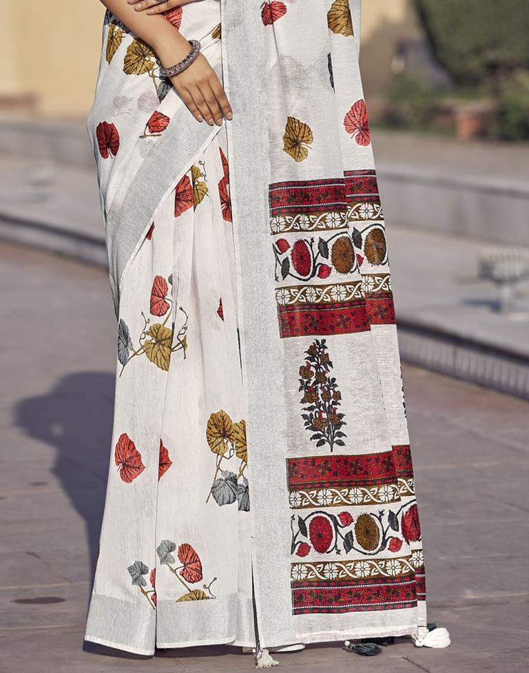 White Cotton Saree
