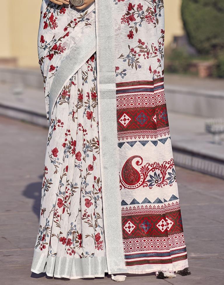 White Cotton Saree