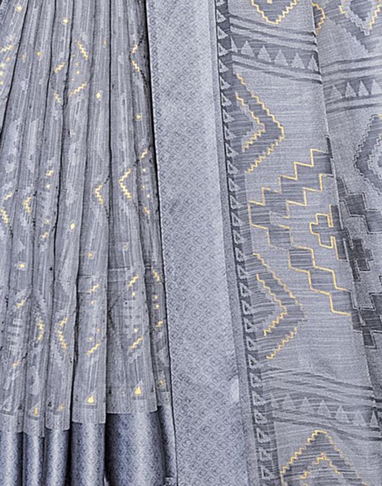 Powder Blue Brasso Saree