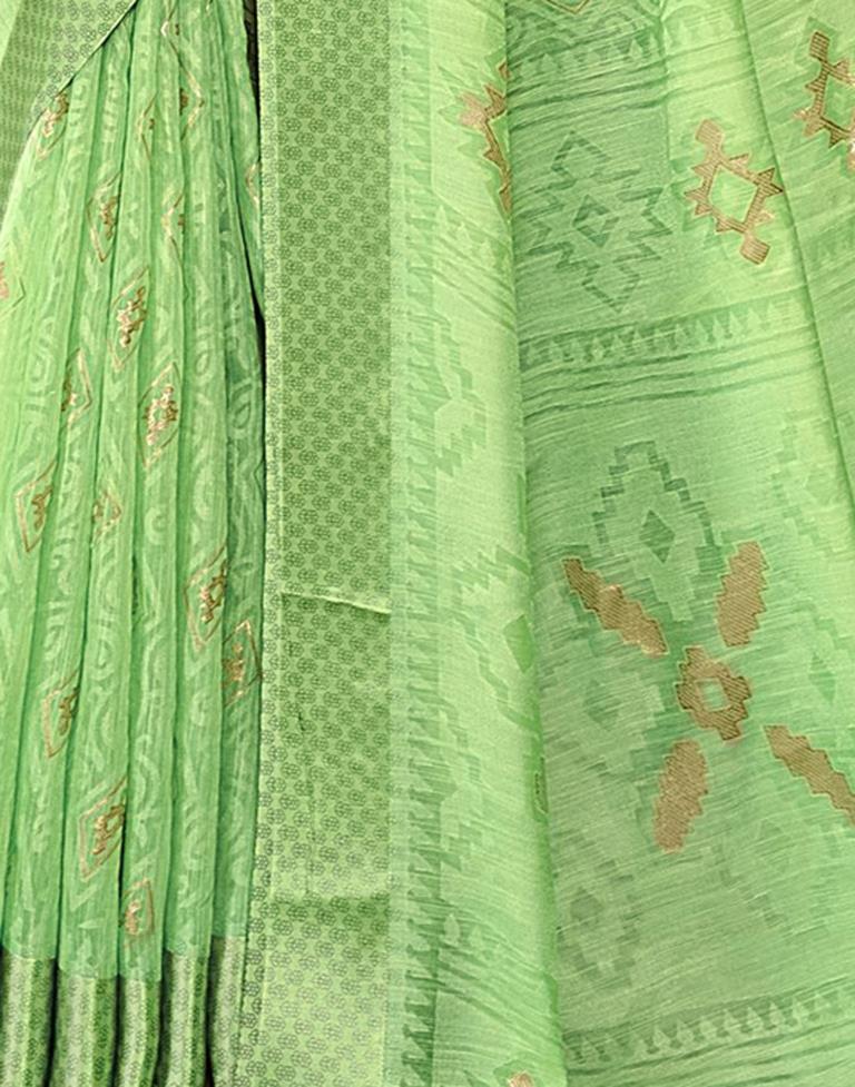 Light Green Brasso Saree