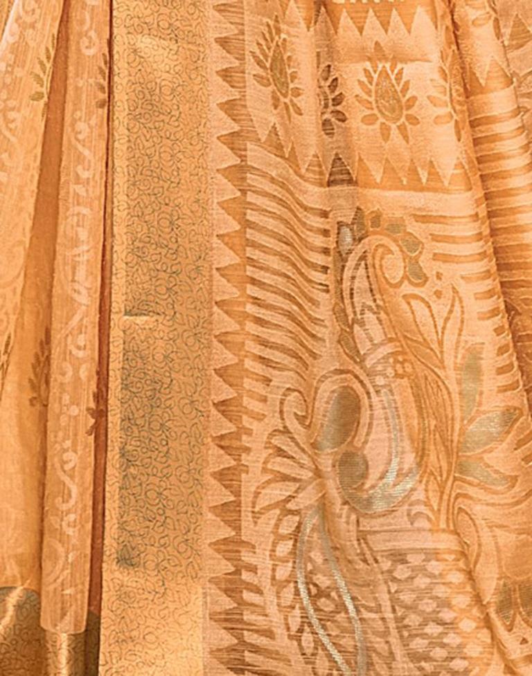 Light Orange Brasso Saree