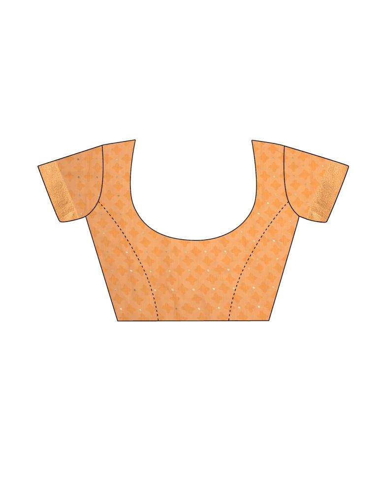 Light Orange Brasso Saree