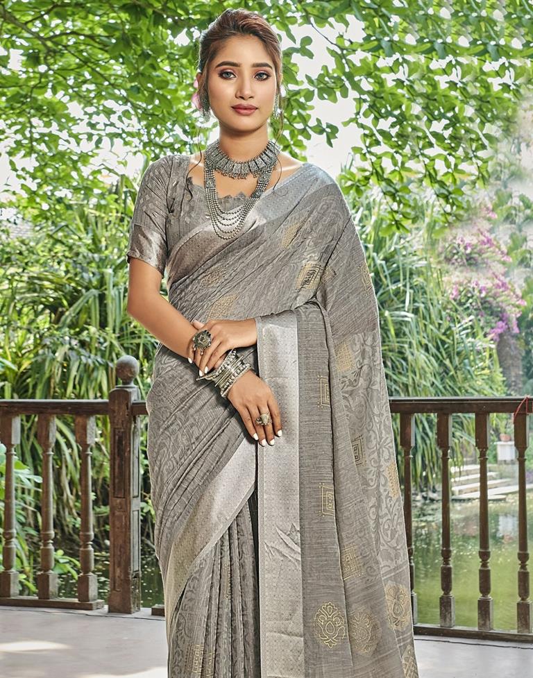 Grey Brasso Saree