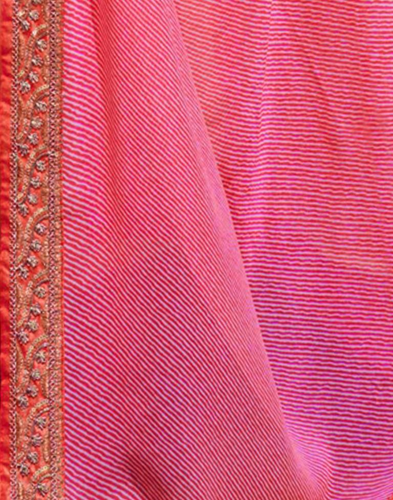 Light Pink Georgette Saree