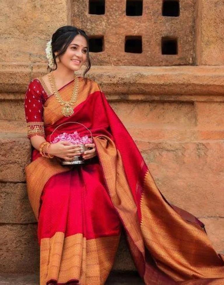 Red Banarasi Silk Saree