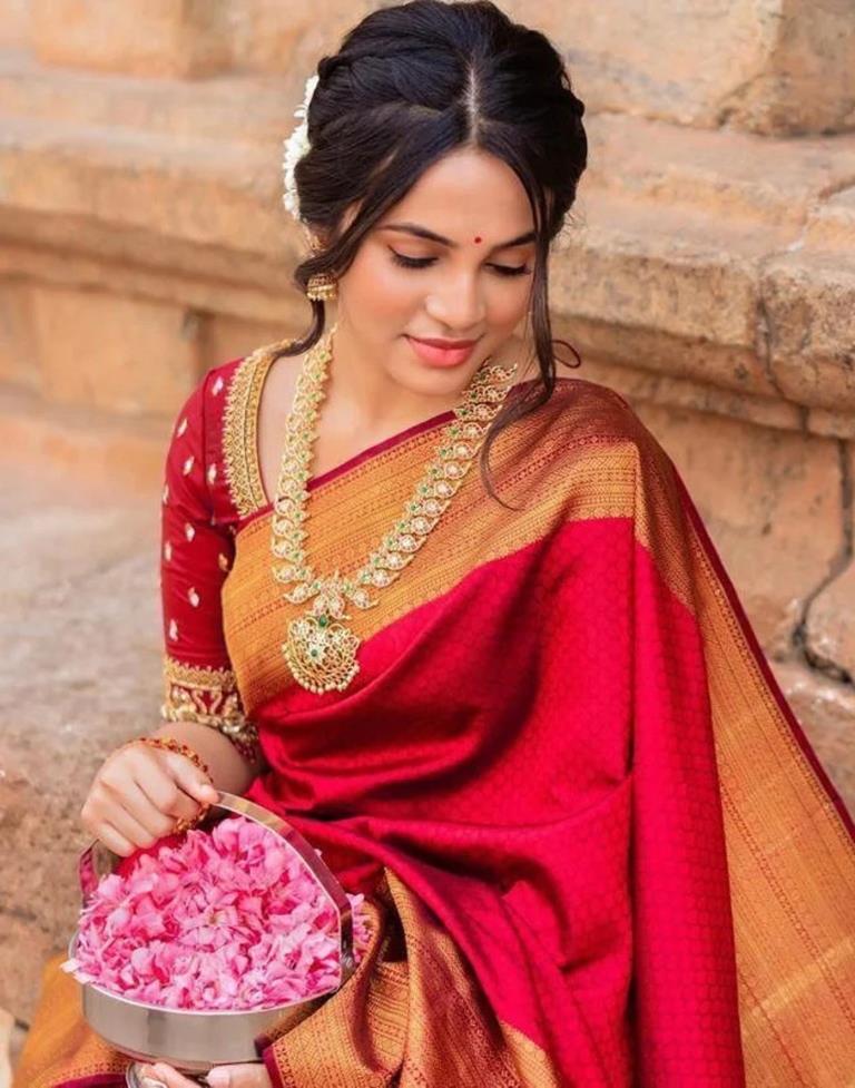 Red Banarasi Silk Saree