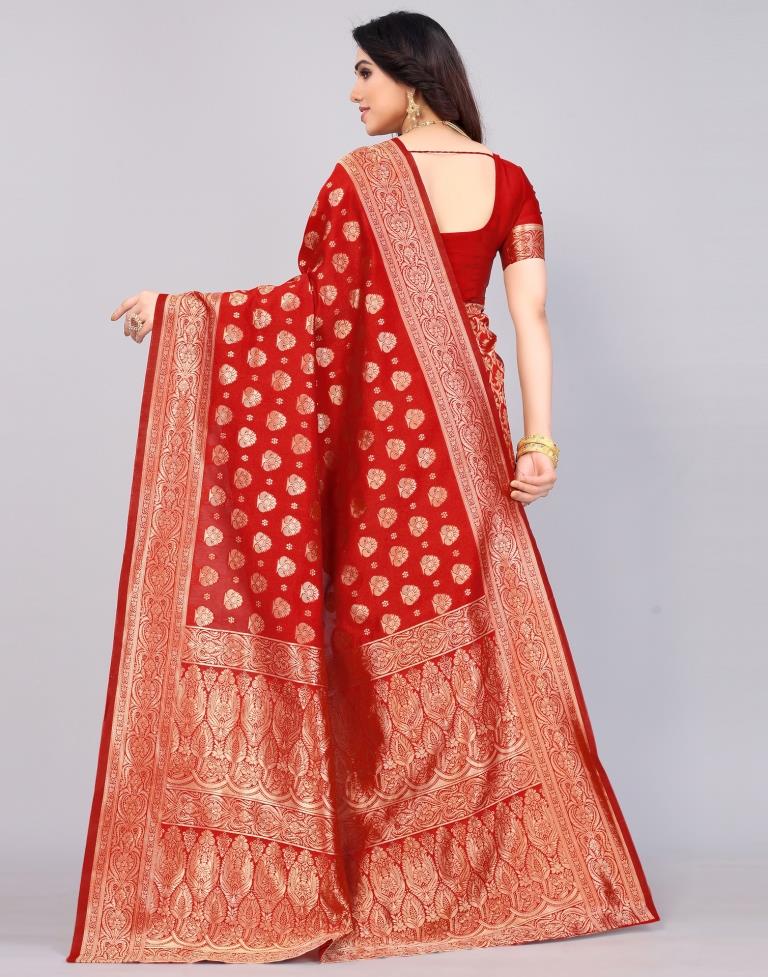 Red Banarasi Silk Saree