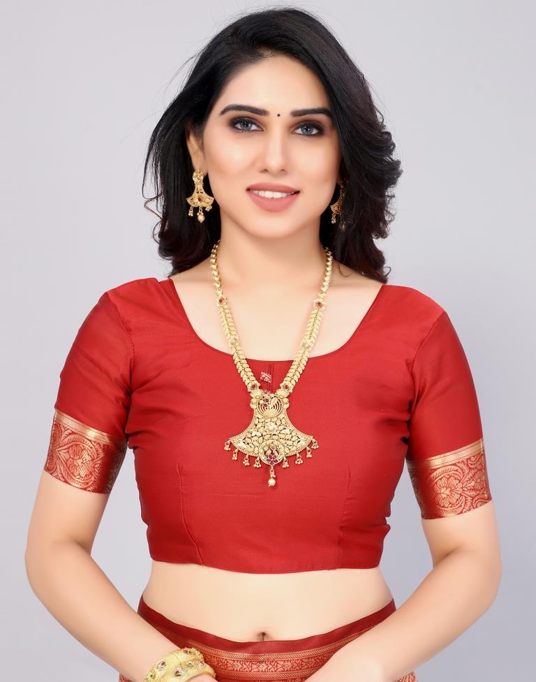 Red Banarasi Silk Saree