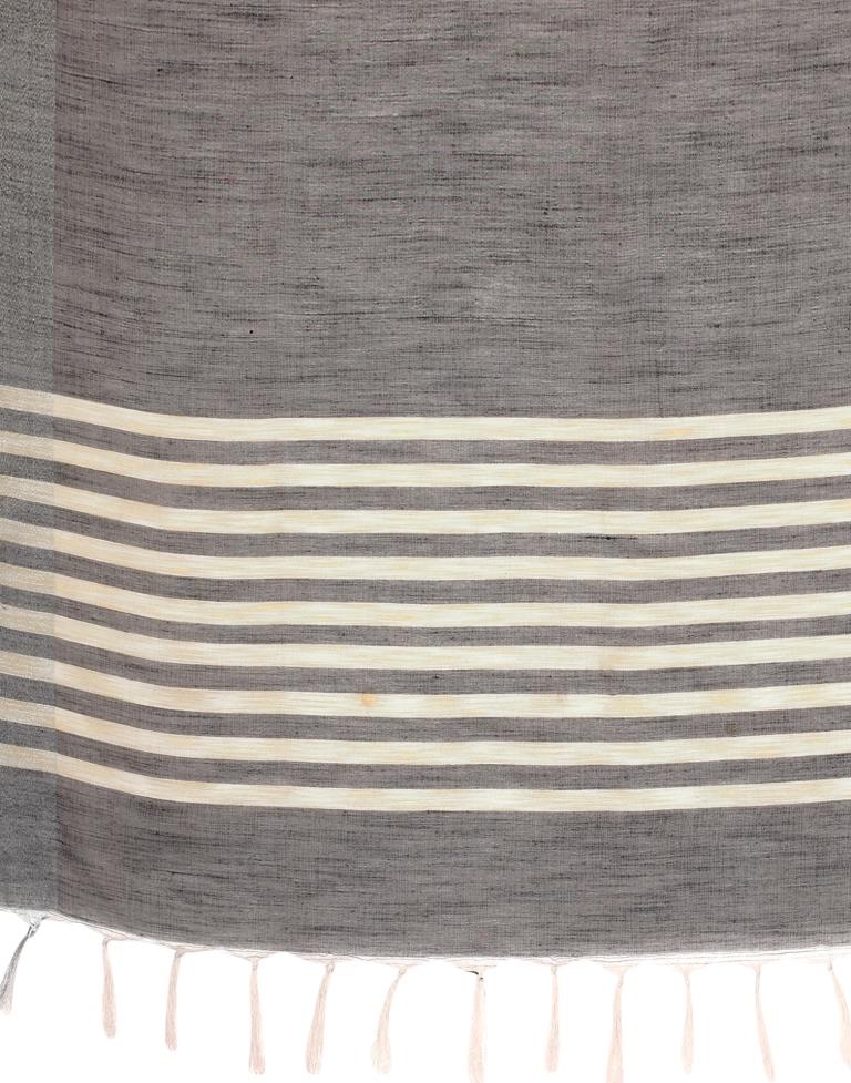 Grey Cotton Saree