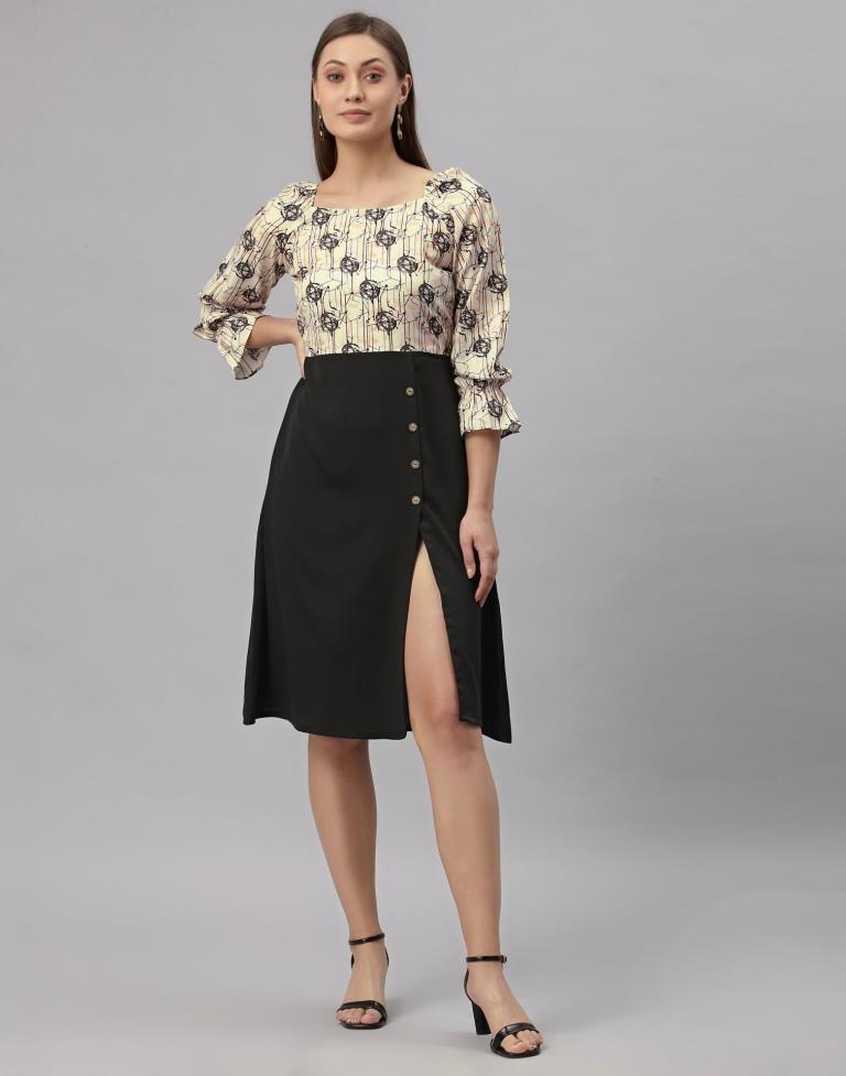 Black Digital Dress | SLV256TK4092