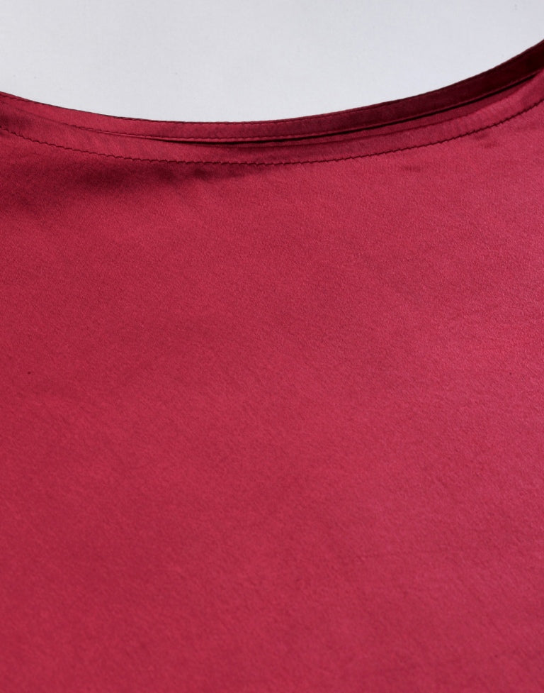 Maroon Box Fit Top | SLV259TK5023