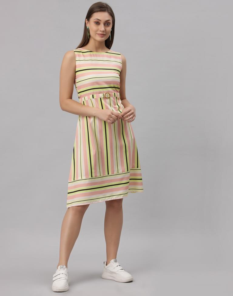 Multicolored Crepe Digital Printed Dress | SLV260TK5031