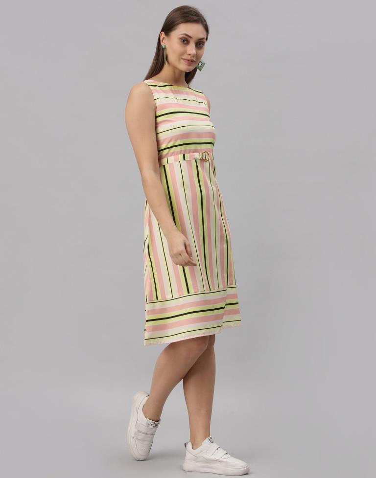 Multicolored Crepe Digital Printed Dress | SLV260TK5031