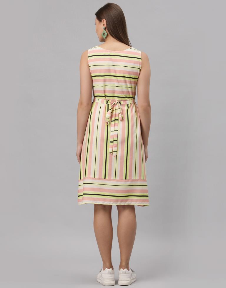 Multicolored Crepe Digital Printed Dress | SLV260TK5031