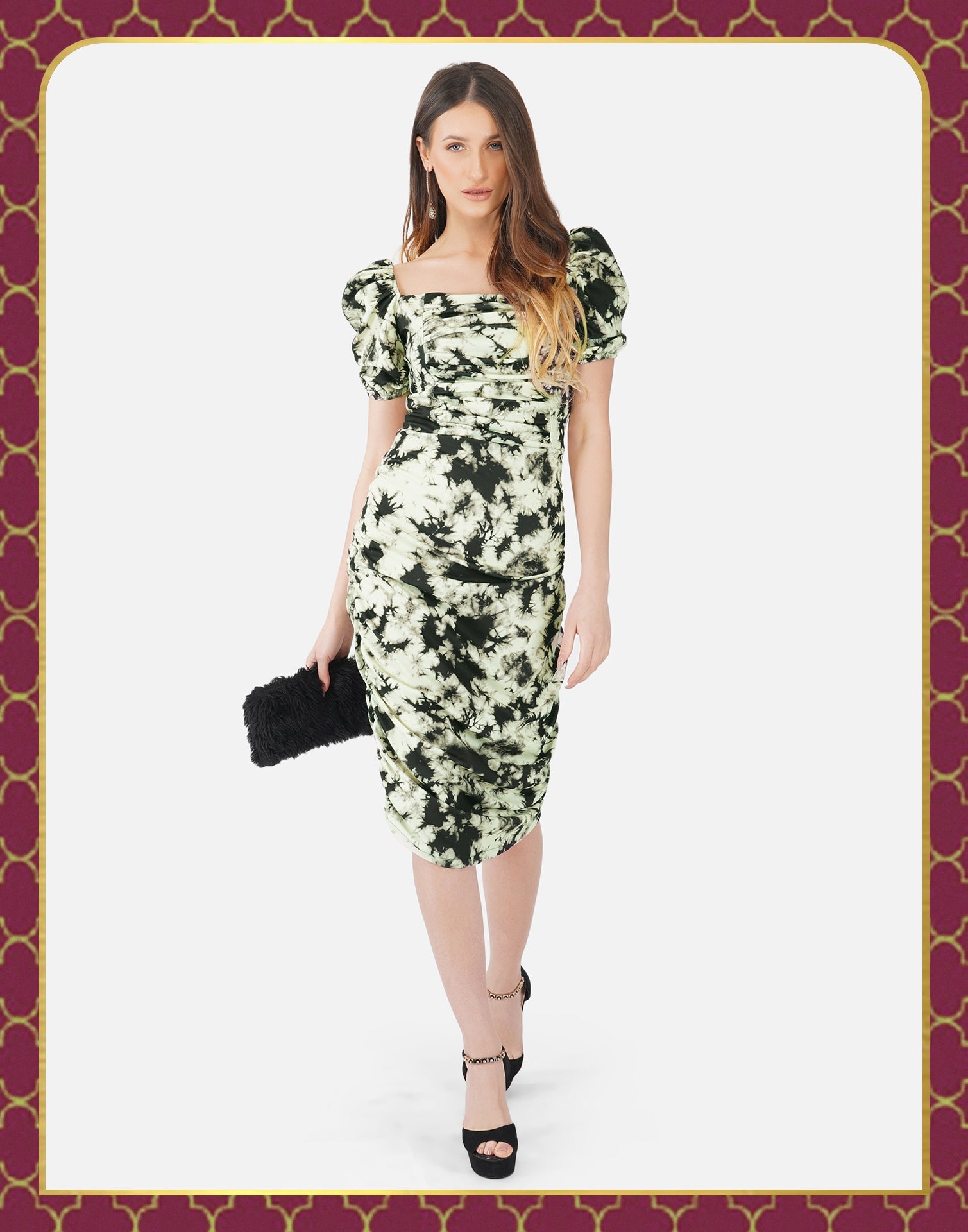 Green Tie-Dye Bodycon