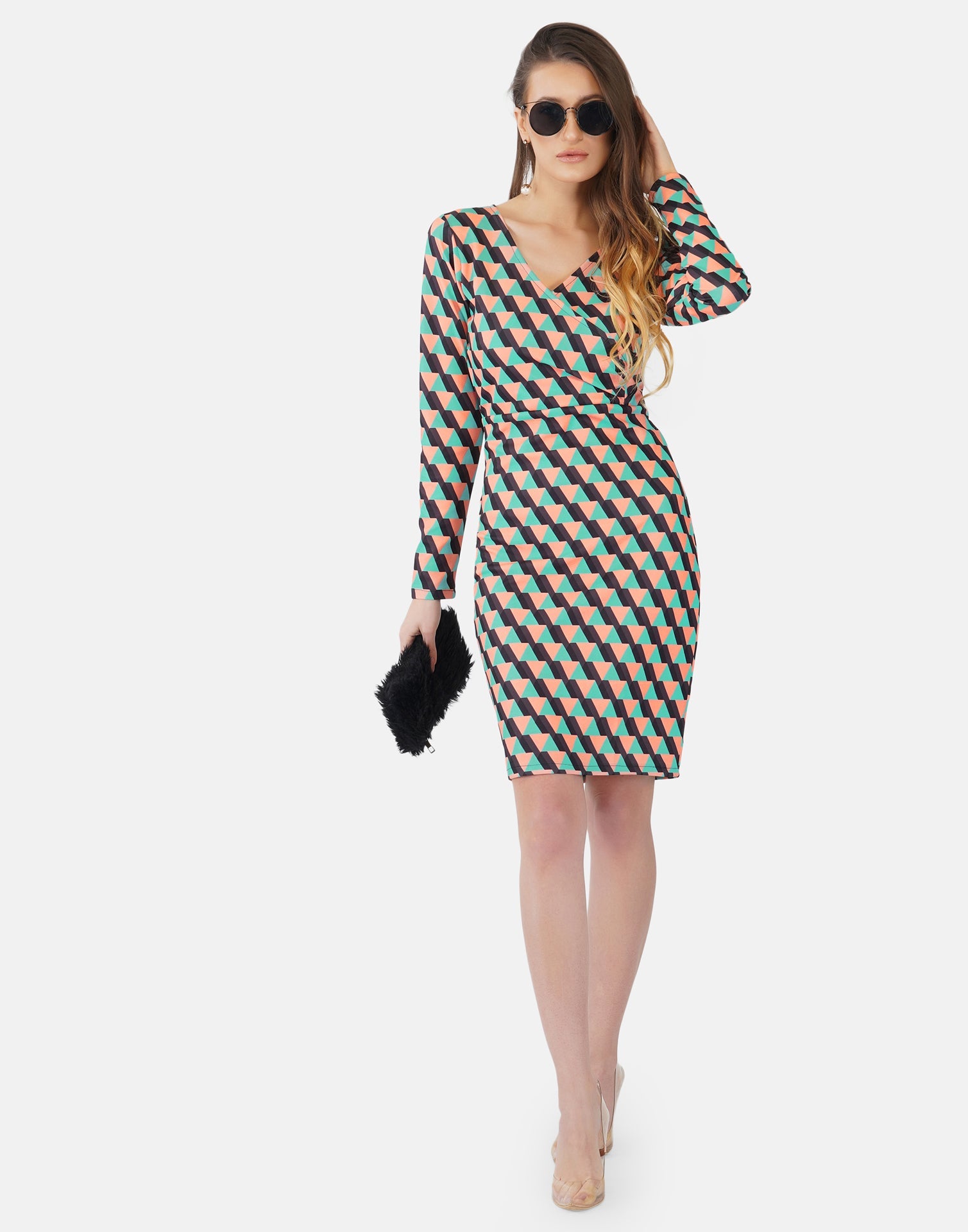 Multicoloured Printed Bodycon | SLV301TK8022