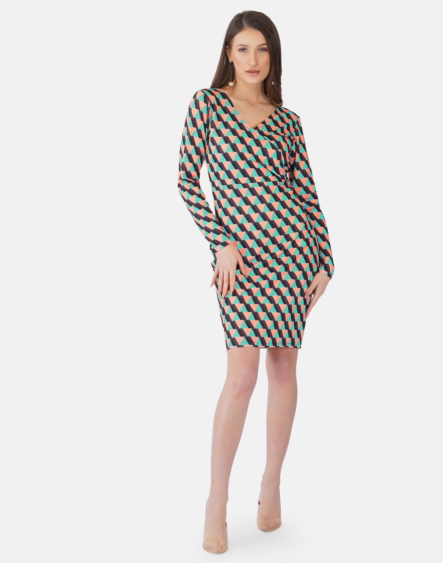 Multicoloured Printed Bodycon | SLV301TK8022