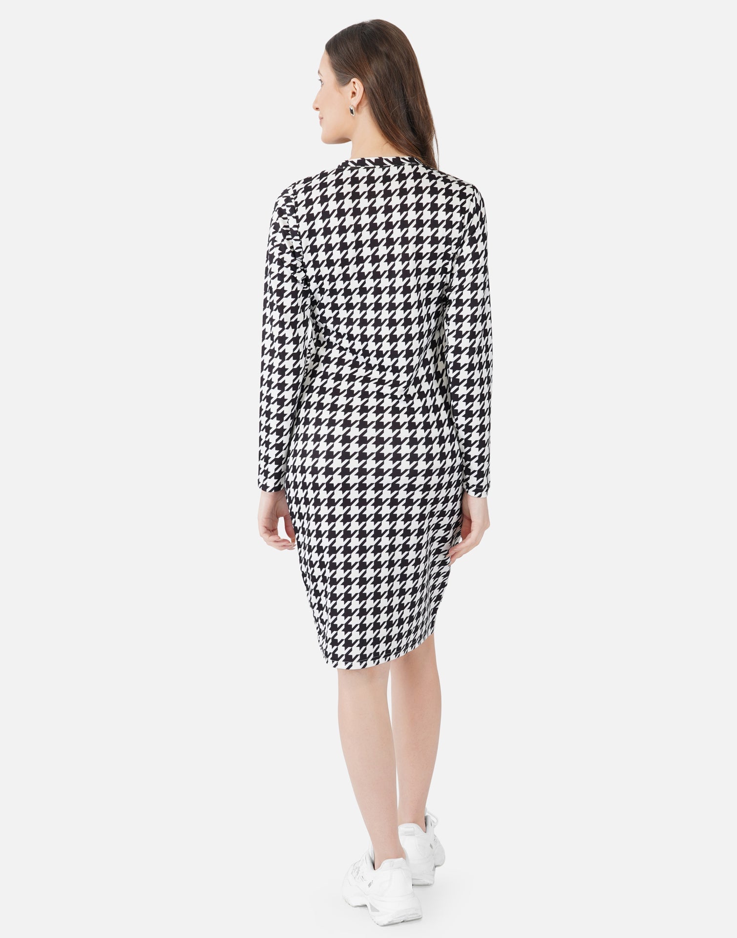 Black and White Printed Bodycon | SLV301TK8023