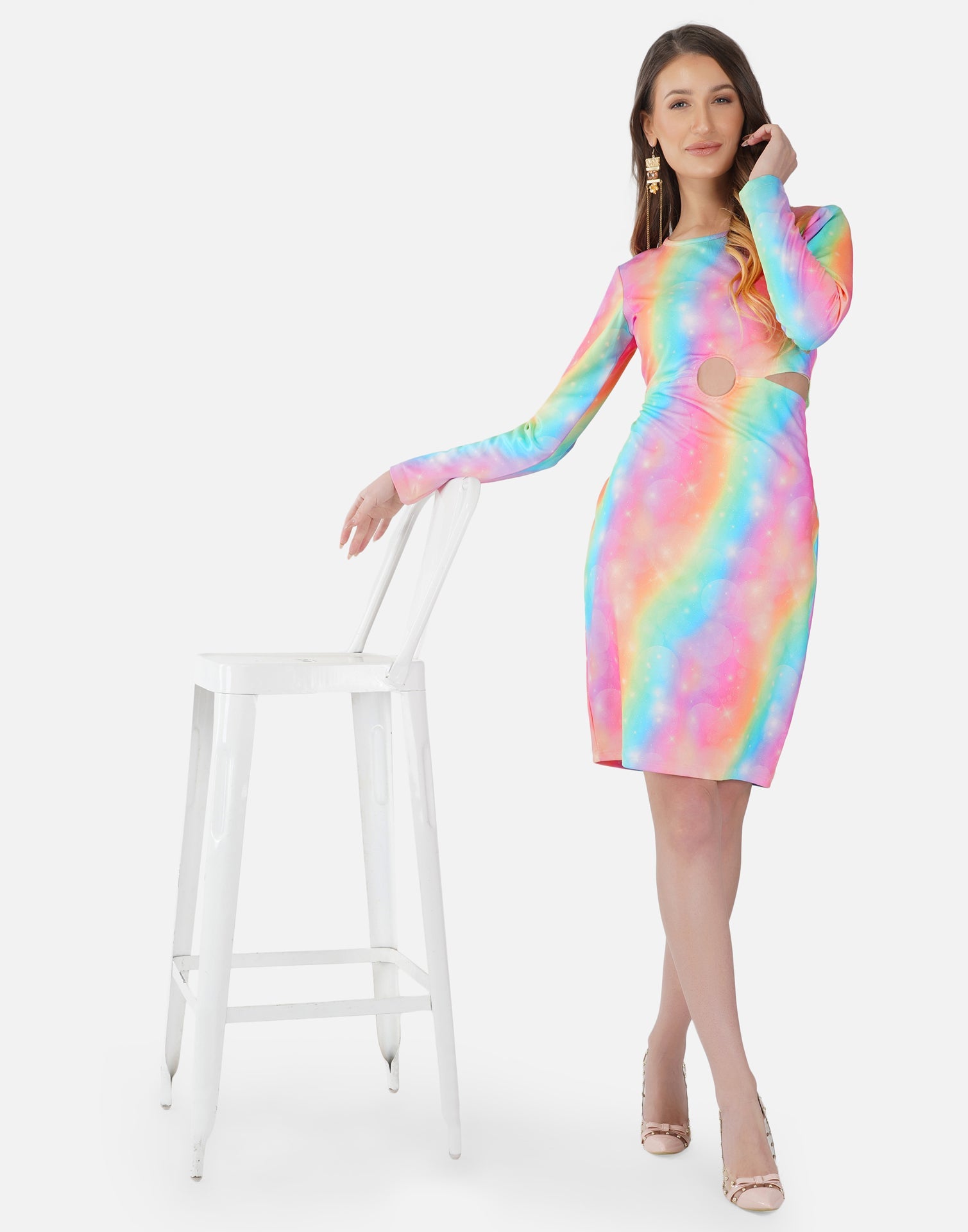 Multicoloured Printed Bodycon | SLV304TK8052