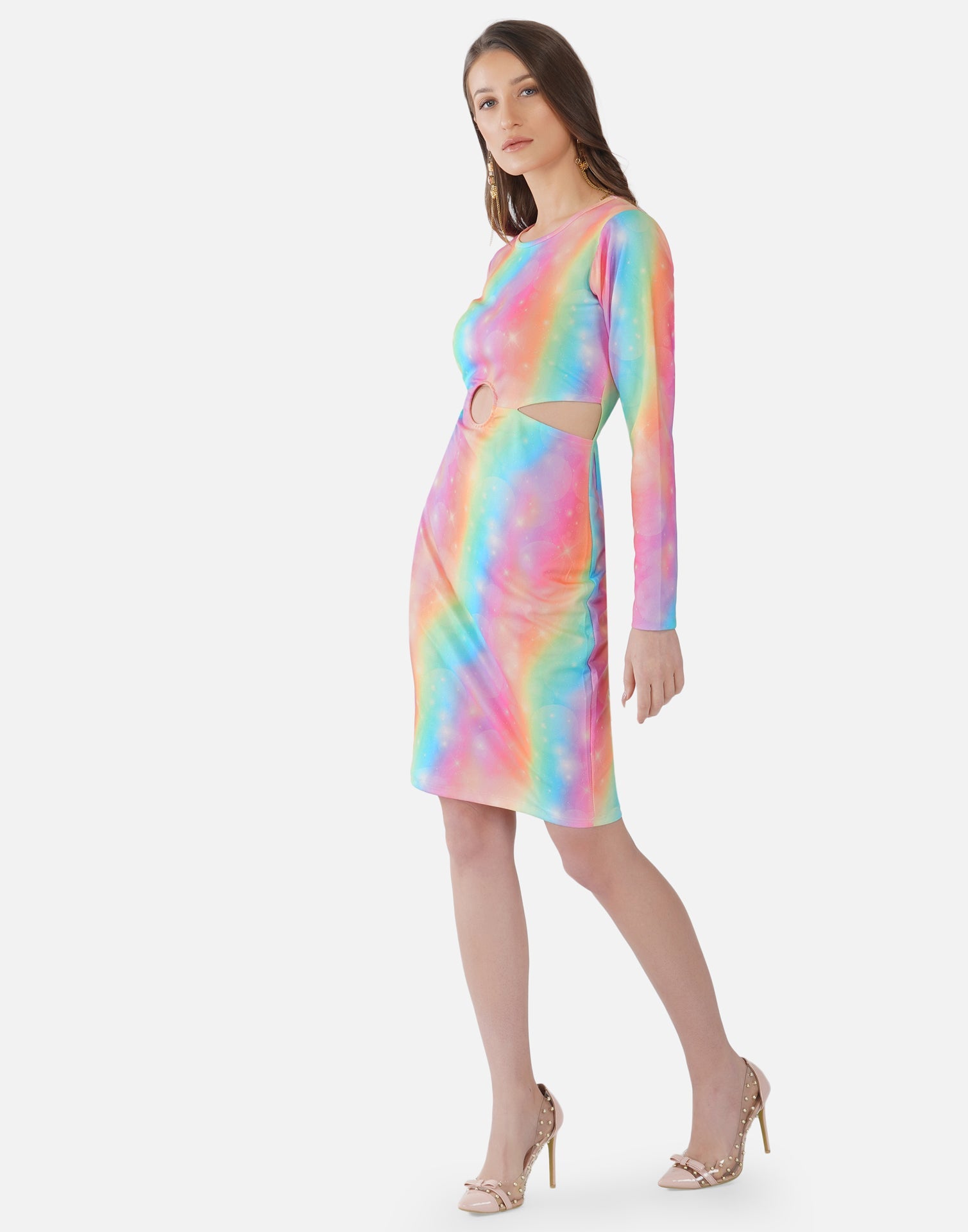 Multicoloured Printed Bodycon | SLV304TK8052