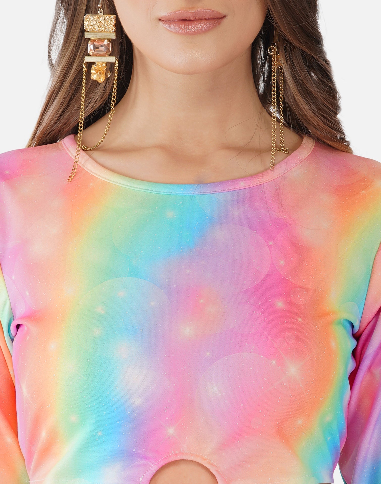 Multicoloured Printed Bodycon | SLV304TK8052