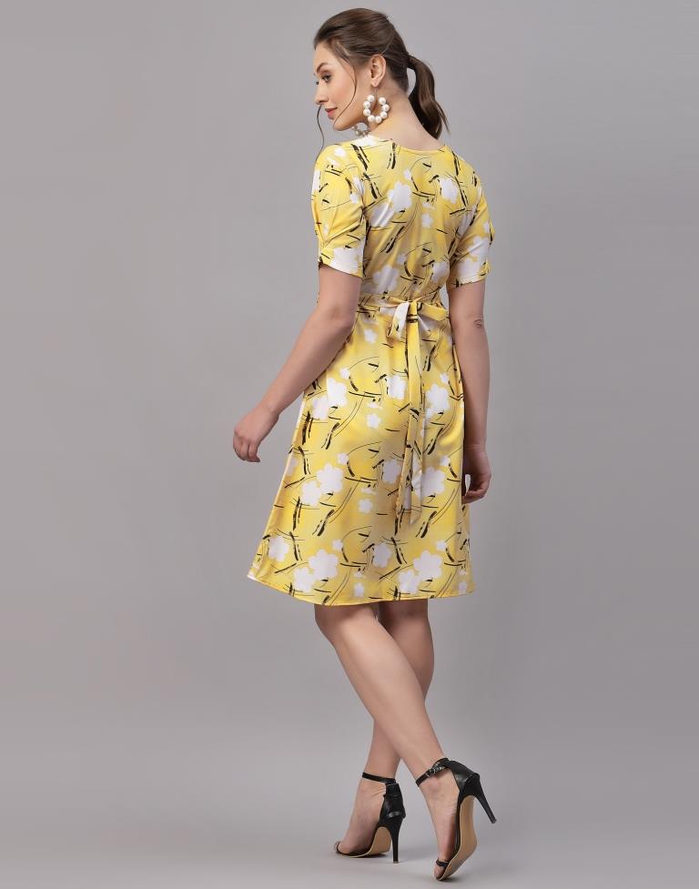 Mustard Printed Dress