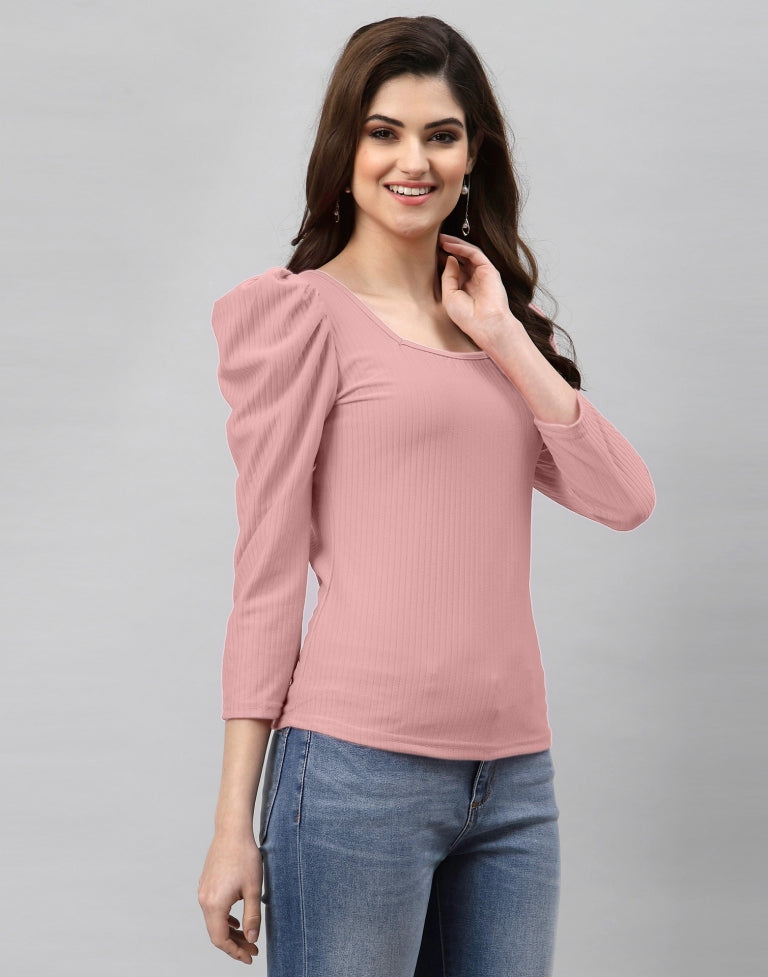 Light Pink Knitted Top