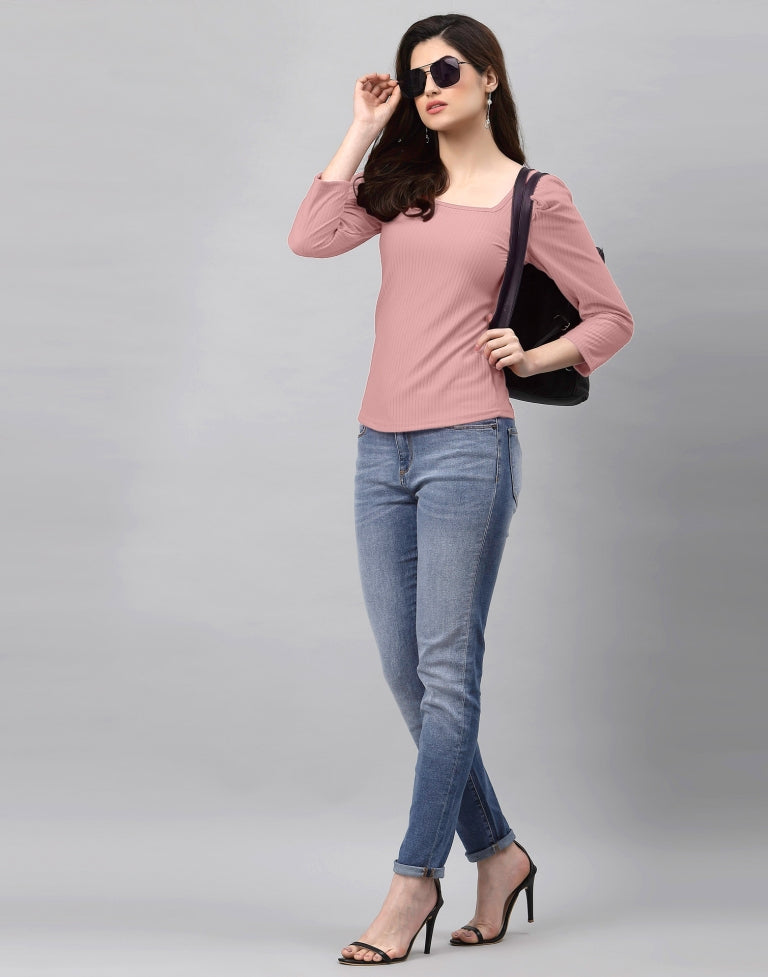 Light Pink Knitted Top