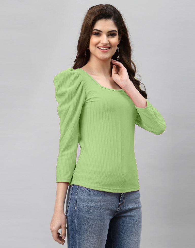 Pista Green Knitted Top