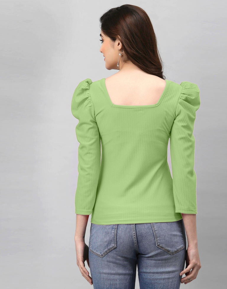 Pista Green Knitted Top