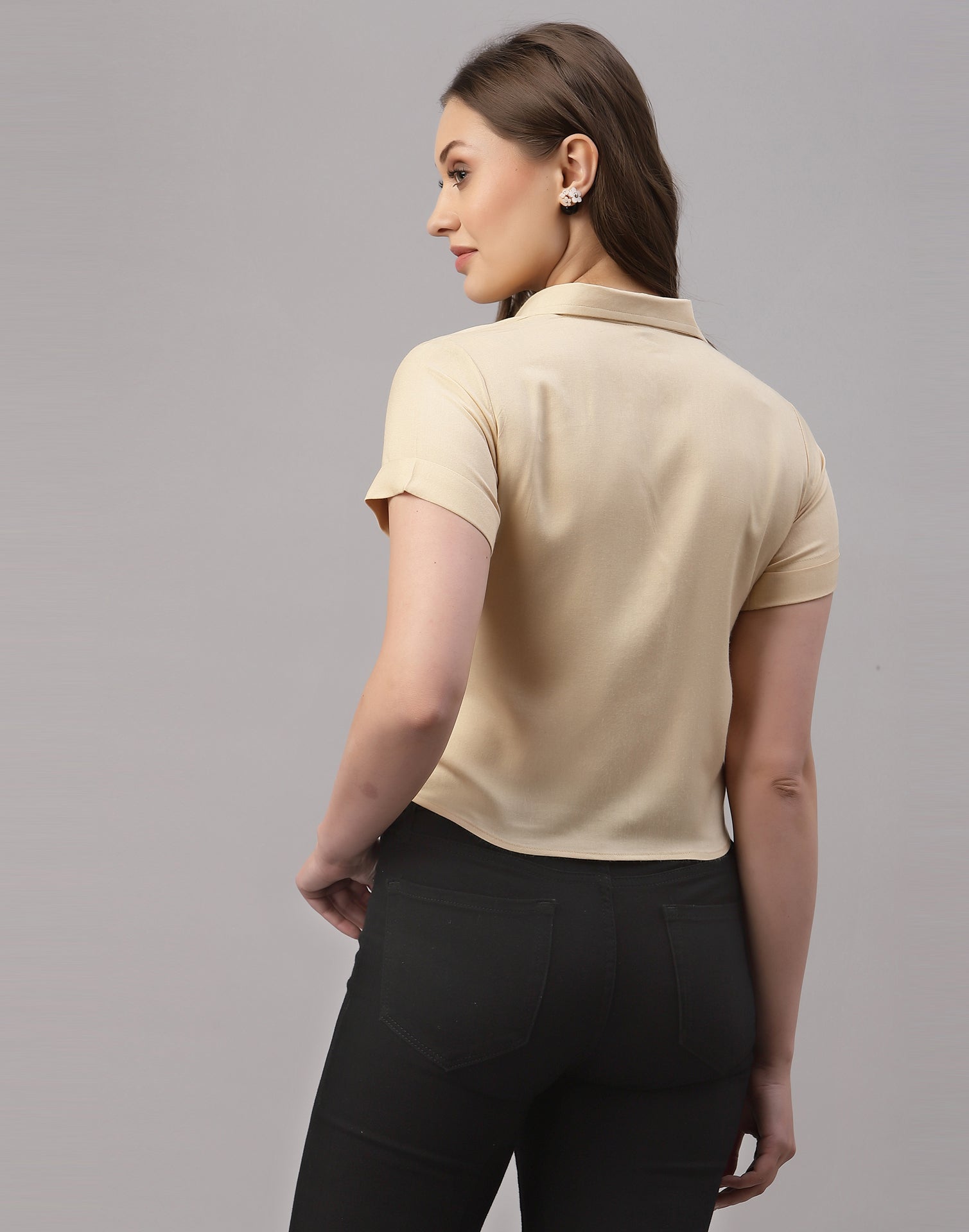 Cream Knot Top
