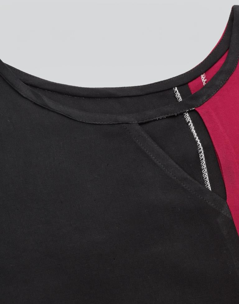 Color Block Keyhole Top