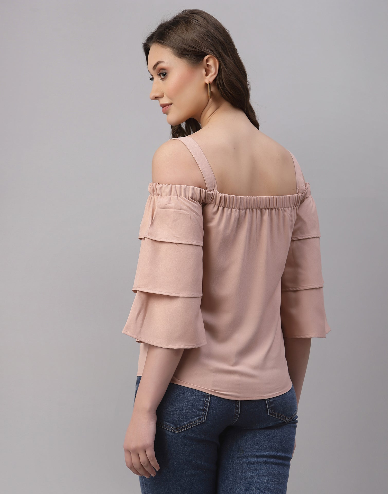 Peach Off Shoulder Top
