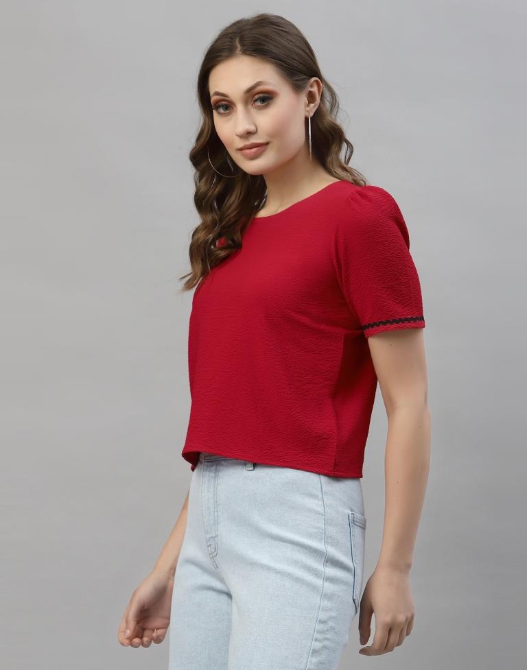 Red Solid Top