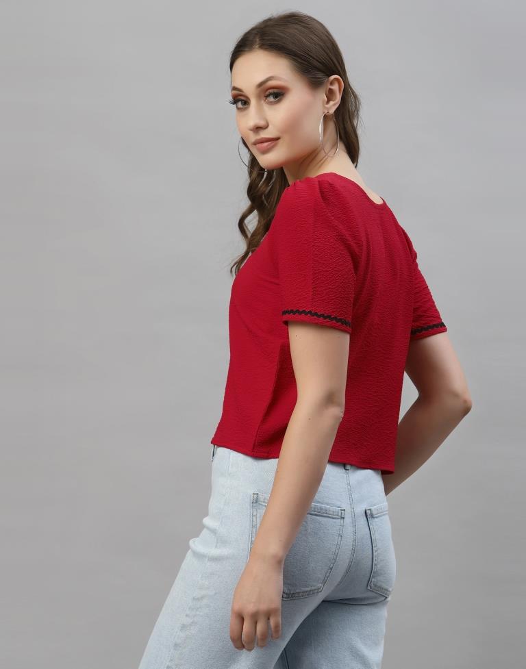 Red Solid Top