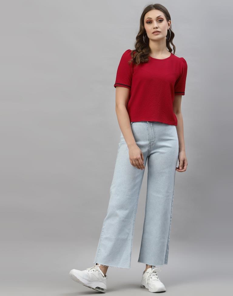 Red Solid Top