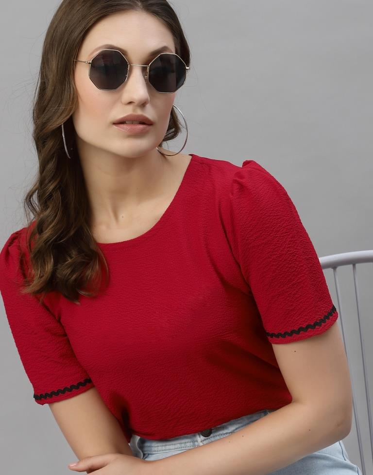 Red Solid Top